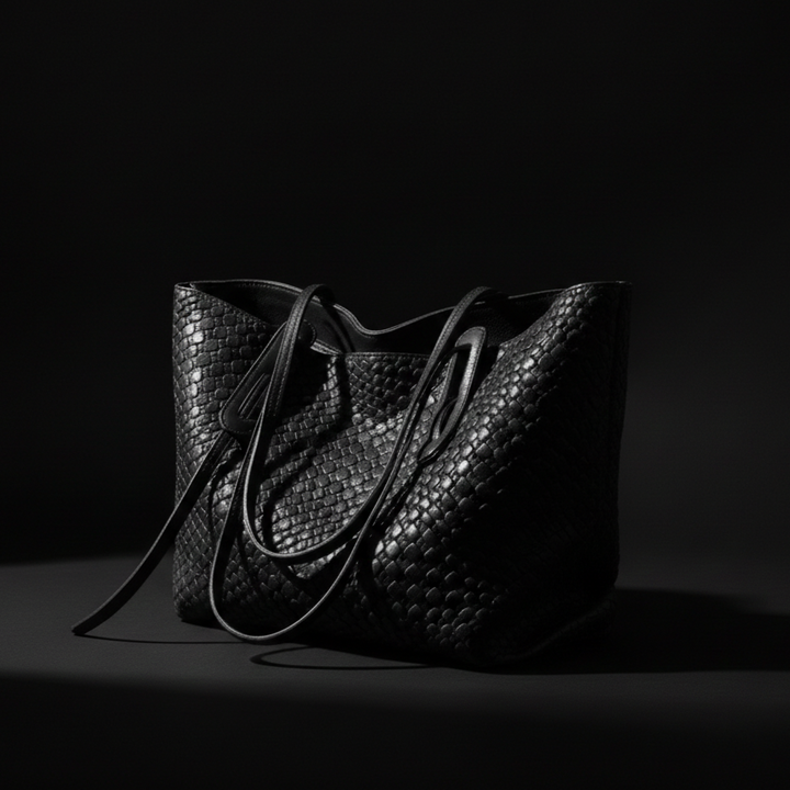 Women's Woven Tote Bag with Adjustable Straps - Heston Manor