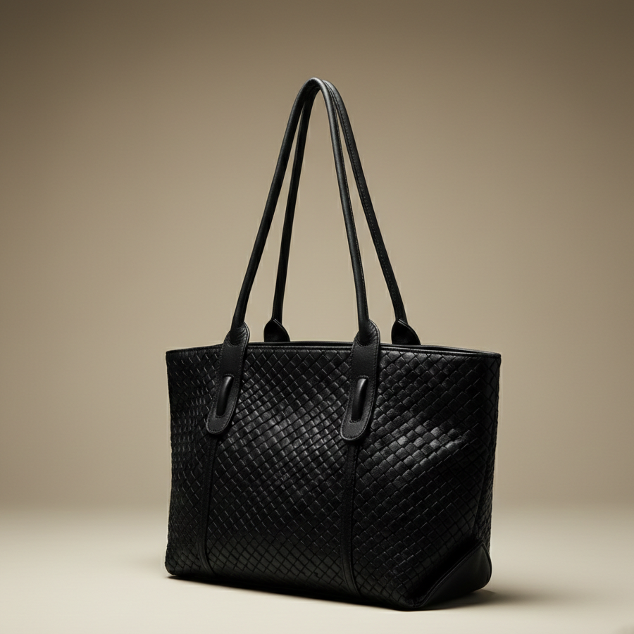 Women's Woven Tote Bag with Adjustable Straps - Heston Manor