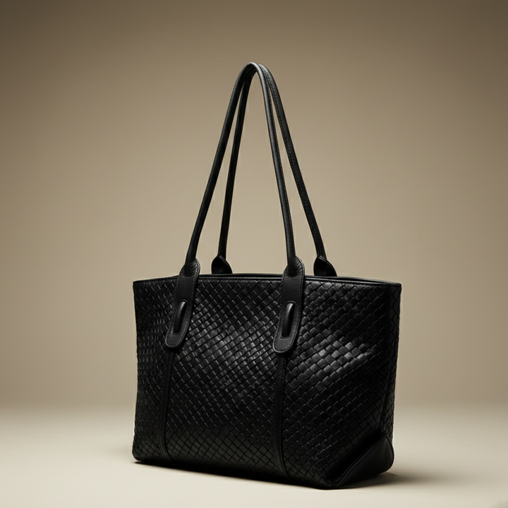 Women's Woven Tote Bag with Adjustable Straps - Heston Manor