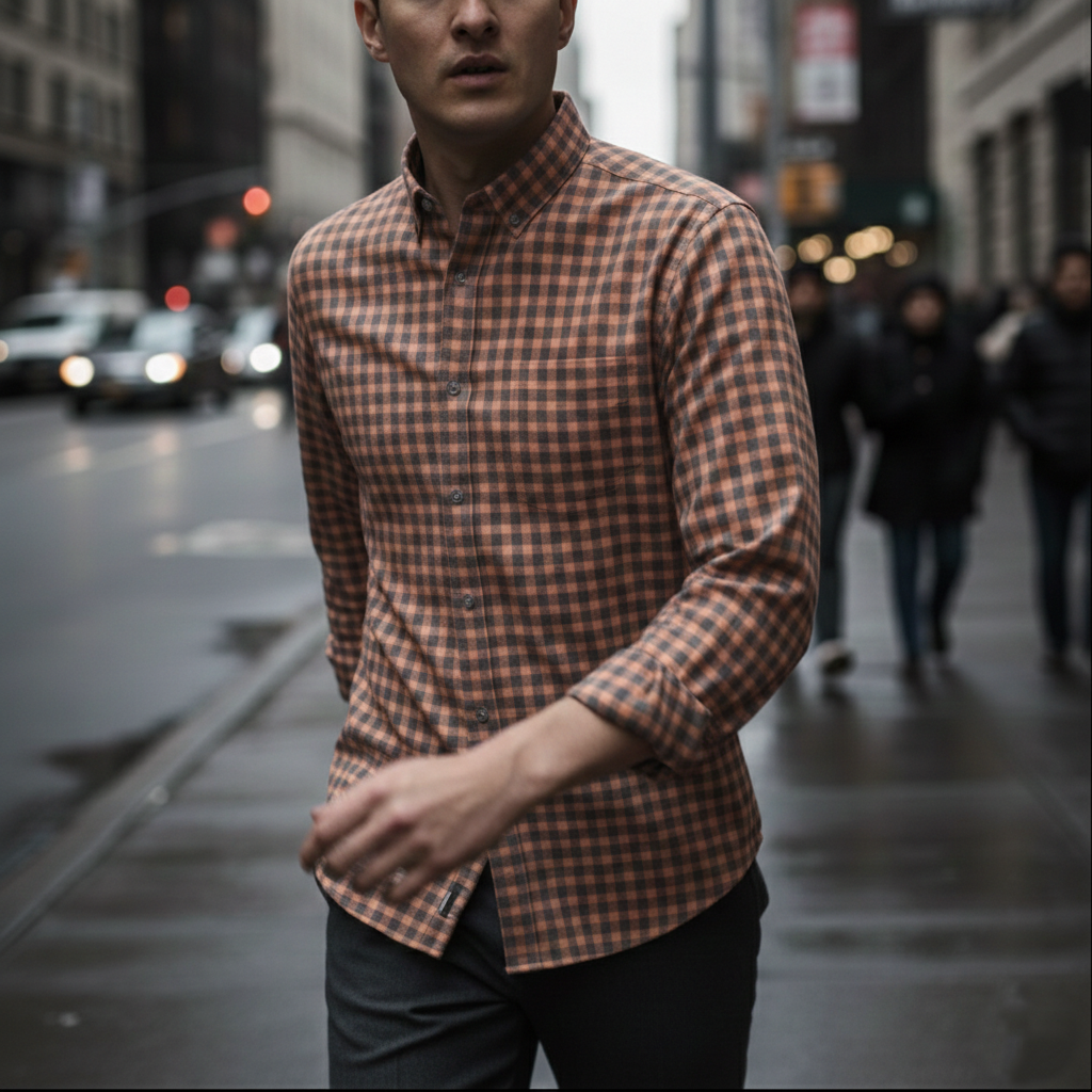 Men’s Slim Fit Cotton Button-Down Shirt - Heston Manor