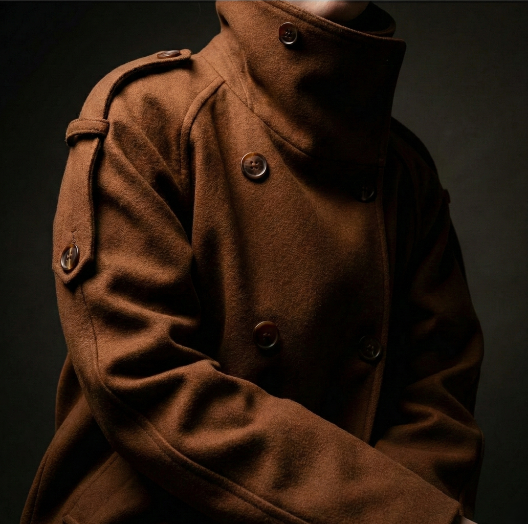 Women’s High-Neck Tailored Military Jacket - Heston Manor