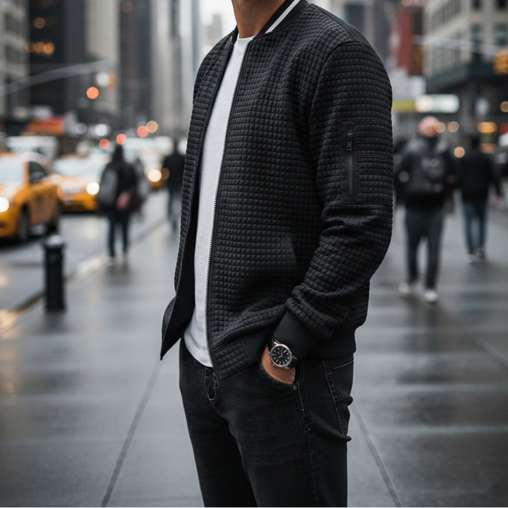 Men's Quilted Bomber Jacket - Heston Manor