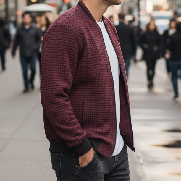 Men's Quilted Bomber Jacket - Heston Manor