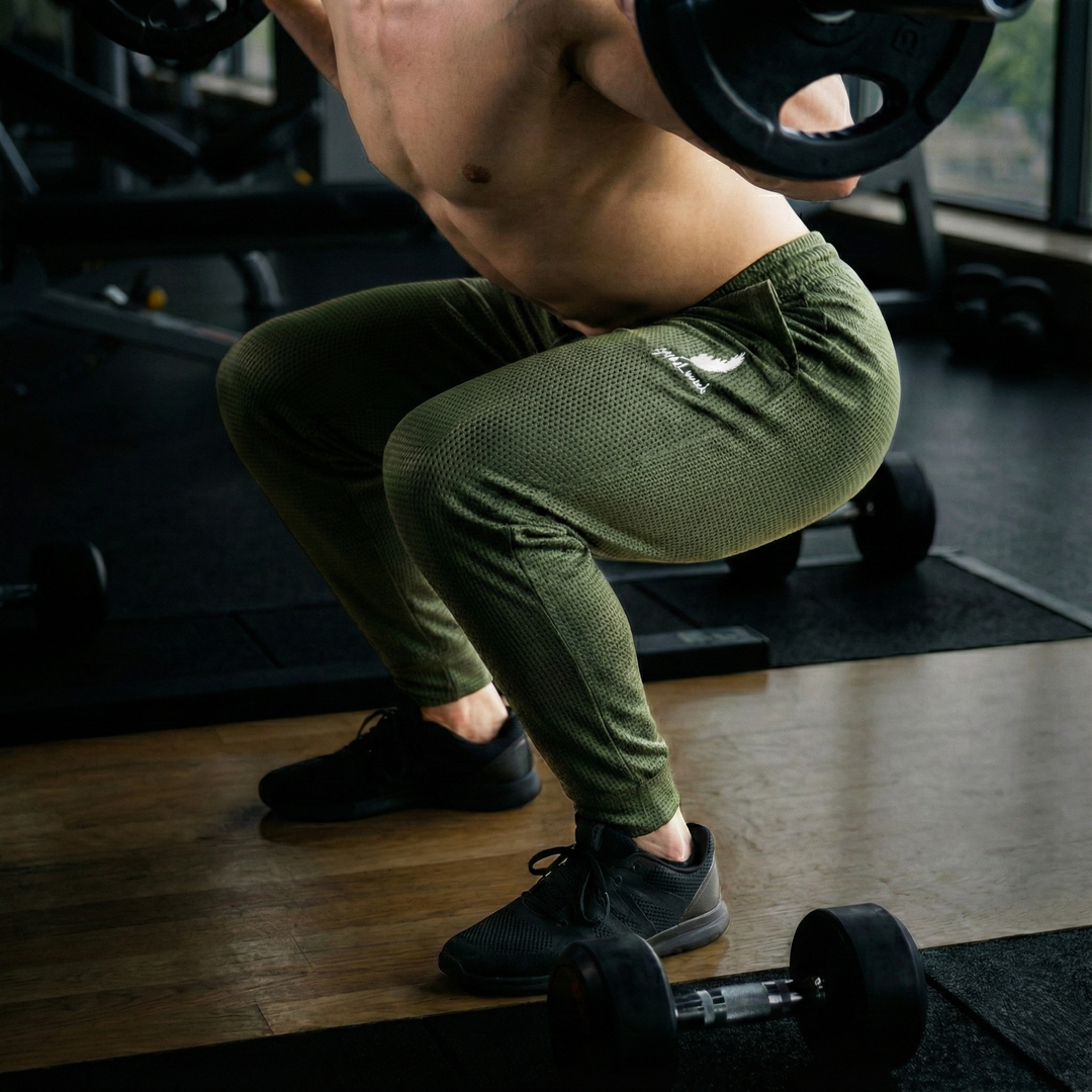 Men’s Textured Knit Joggers with Tapered Fit - Heston Manor