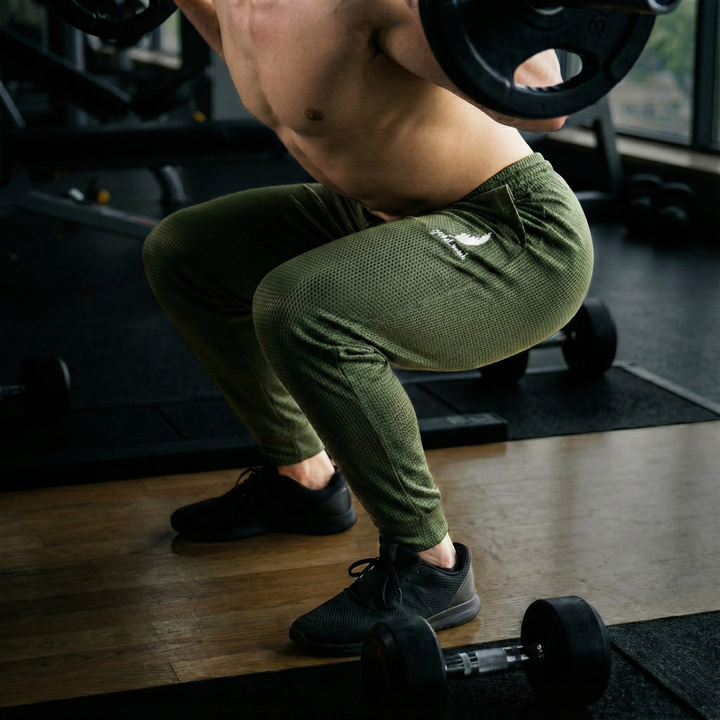 Men’s Textured Knit Joggers with Tapered Fit - Heston Manor
