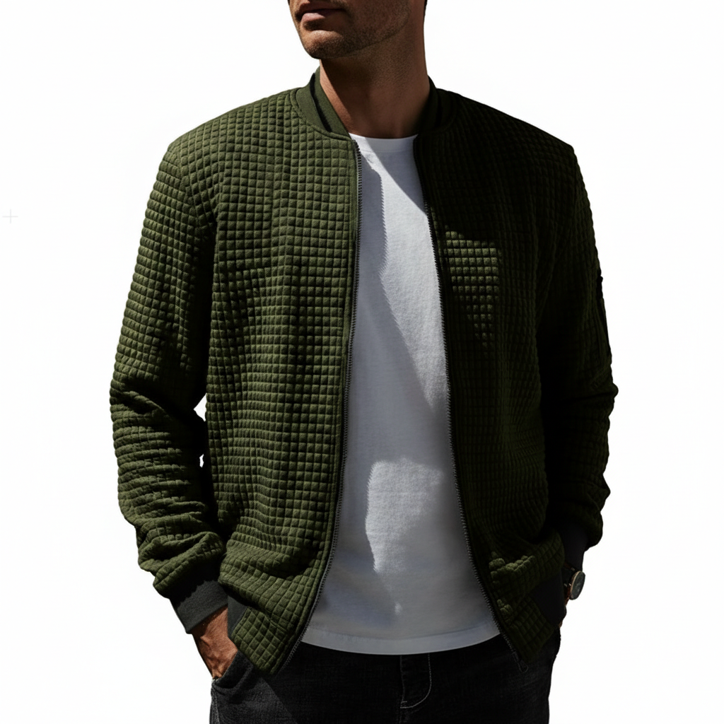 Men's Quilted Bomber Jacket - Heston Manor