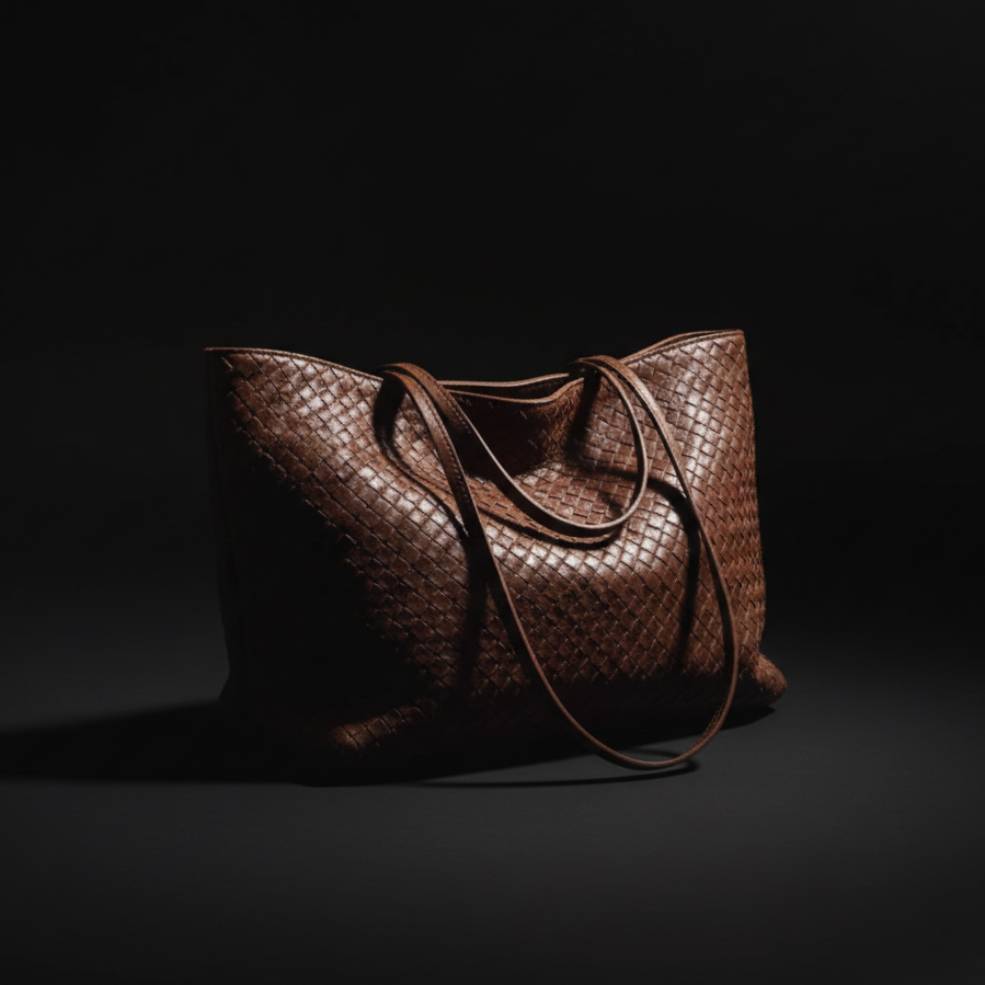 Women's Woven Tote Bag with Adjustable Straps - Heston Manor