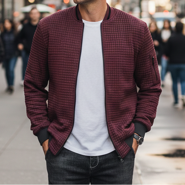 Men's Quilted Bomber Jacket - Heston Manor