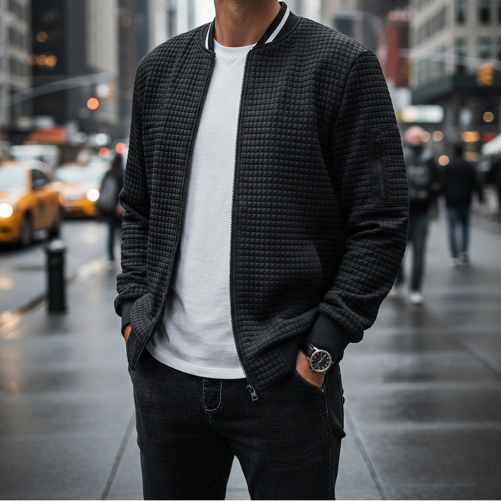Men's Quilted Bomber Jacket - Heston Manor