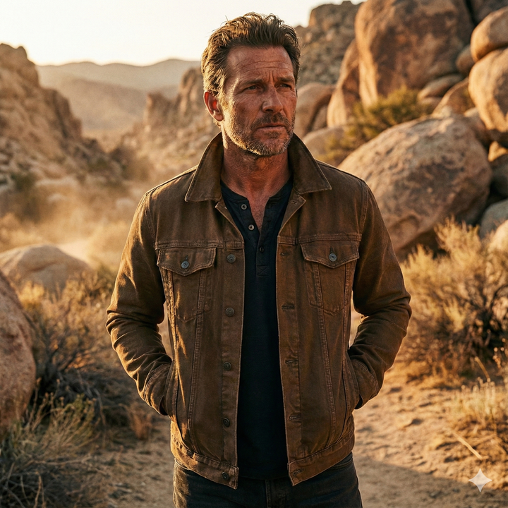 Men’s Denim Button-Front Barn Jacket - Heston Manor