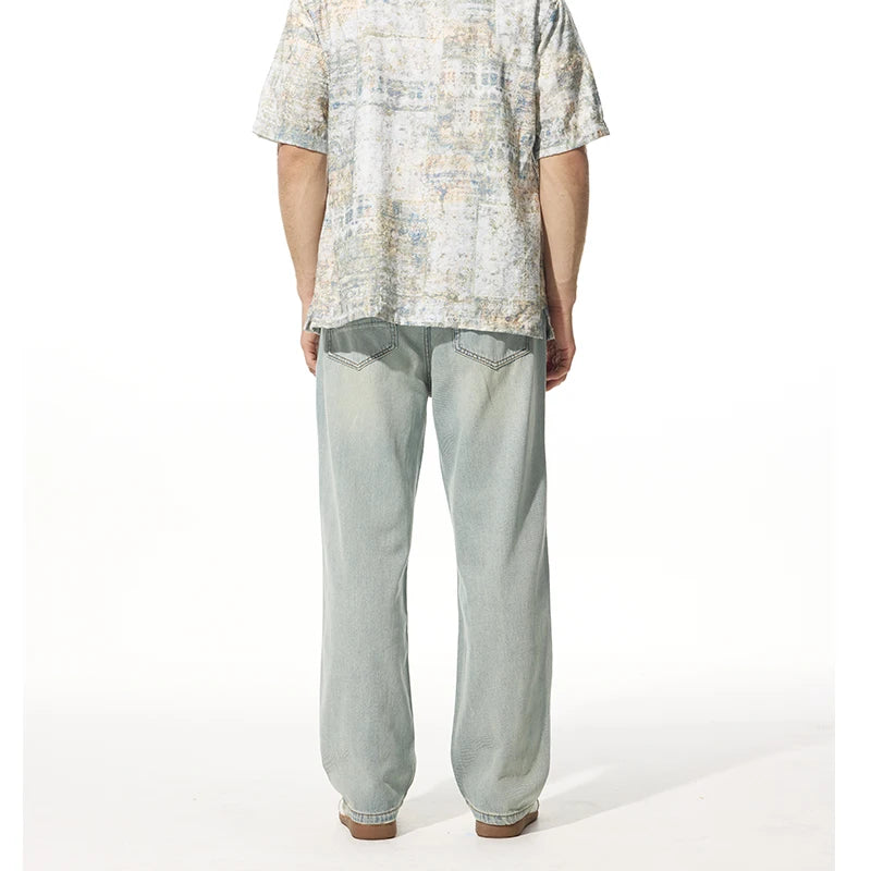 Men’s Relaxed Light-Wash Denim Jeans - Heston Manor