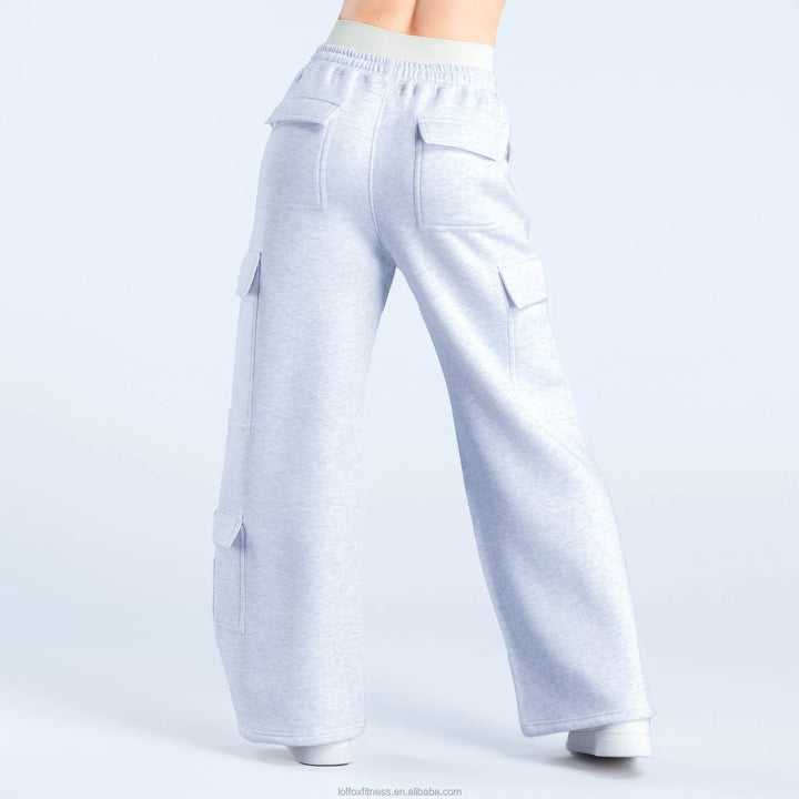 New Design Plus Size Loose Casual Cotton Vintage Oversized Baggy High Waist Wide Leg Cargo Joggers Sweatpants Women - Heston Manor