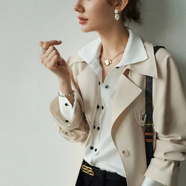 Women’s Button-Down Collared Work Blouse - Heston Manor