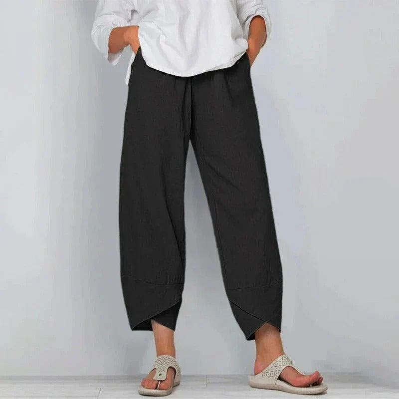Women's Modern Cropped Loose-Fit  Pants - Heston Manor