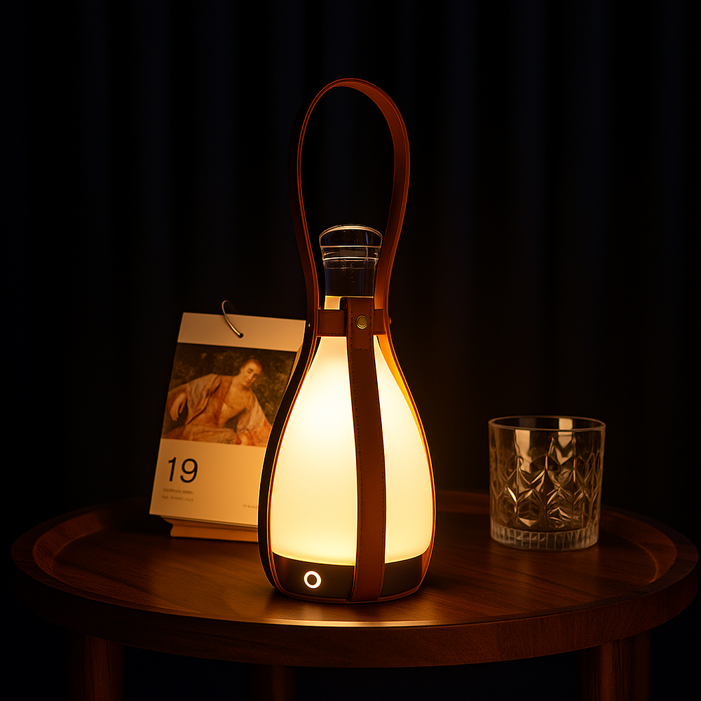 Nordic Glass Bottle LED Table Lamp - Heston Manor