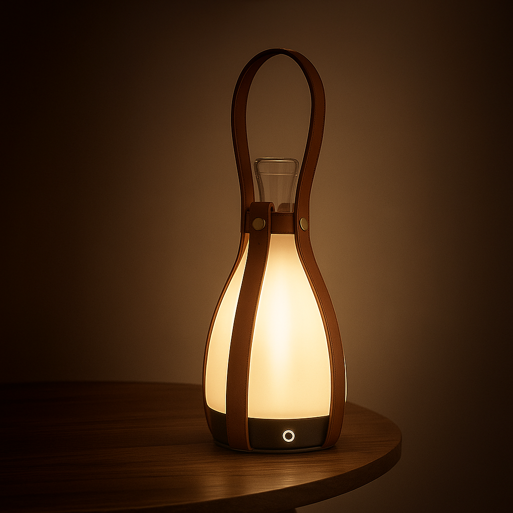 Nordic Glass Bottle LED Table Lamp - Heston Manor