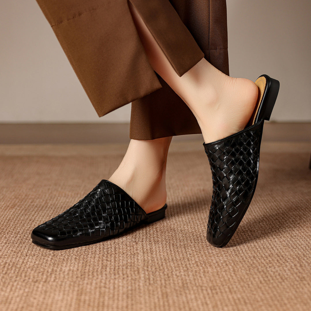 Nevia Genuine Leather Mules