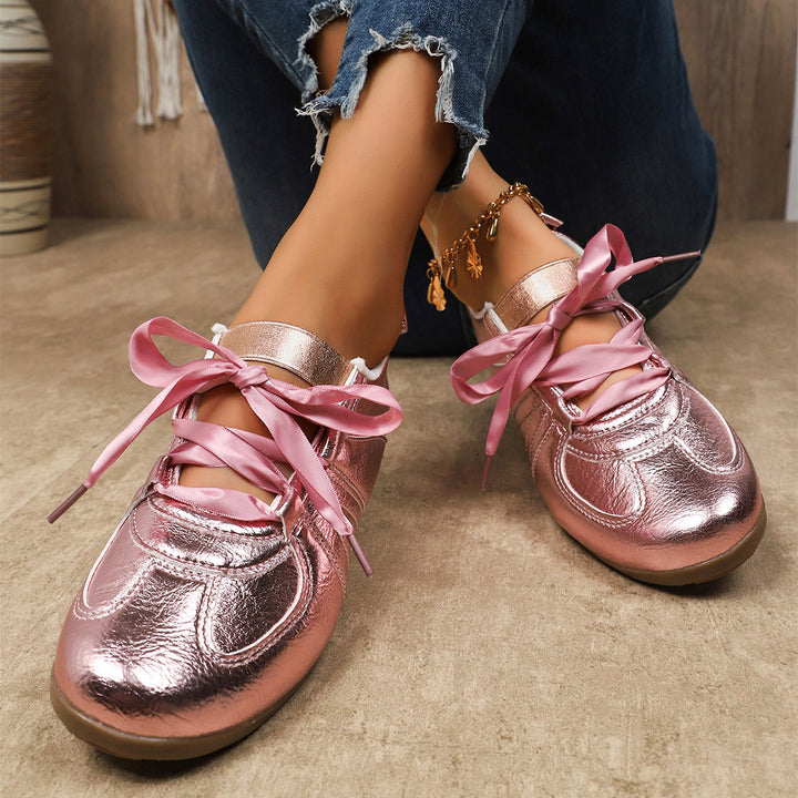 Delya Metallic Leather Shoes