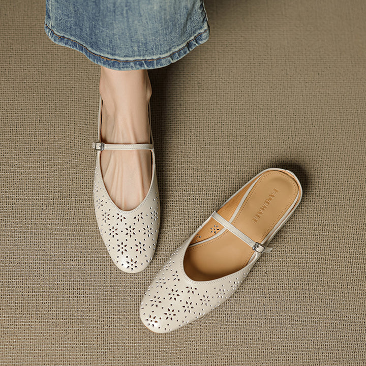 Orissa Genuine Leather Mary Jane Mules