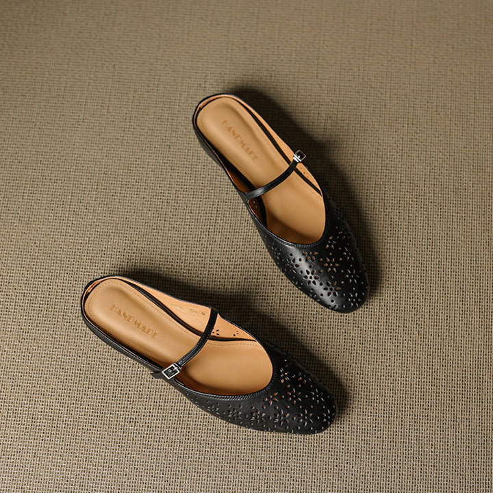 Orissa Genuine Leather Mary Jane Mules