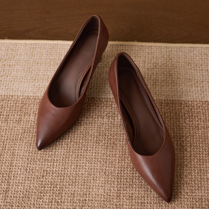 Adely Genuine Leather Pointed Heels