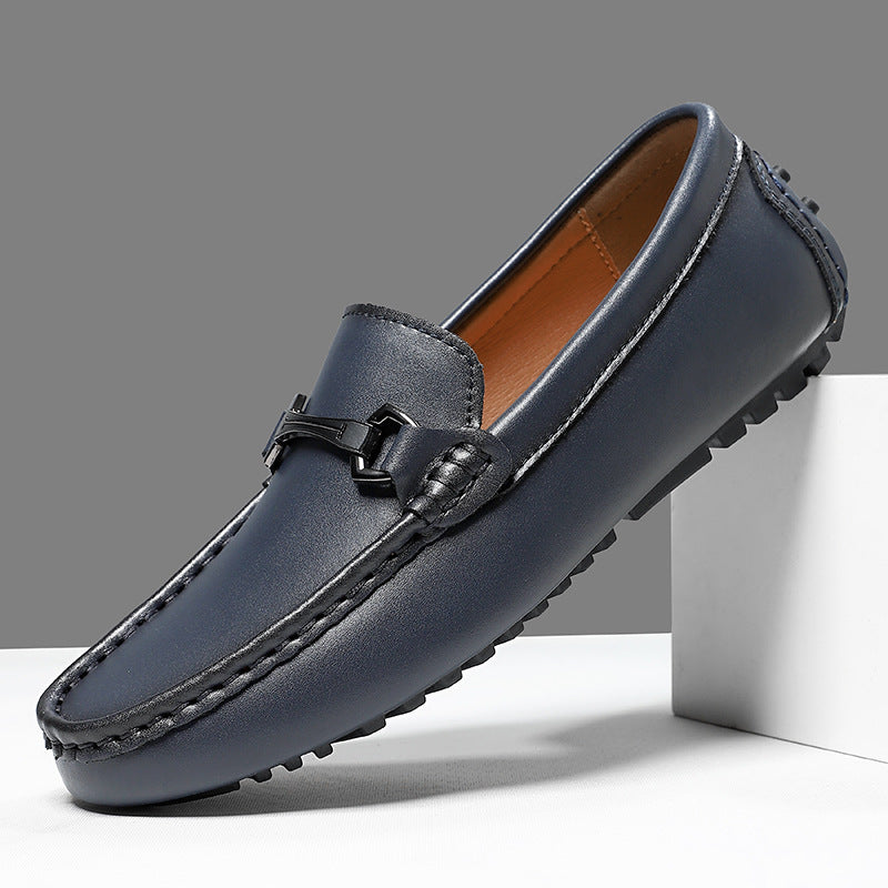 Breco Genuine Leather Moccasin Loafers
