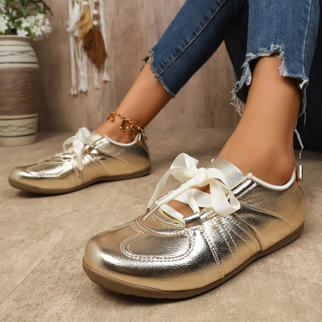 Delya Metallic Leather Shoes