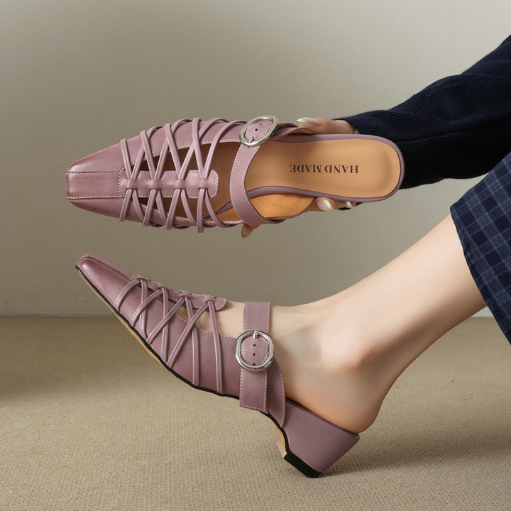 Meira Genuine Leather Mules