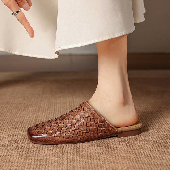Nevia Genuine Leather Mules