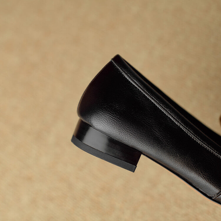 Zaria Buckled Genuine Leather Loafers