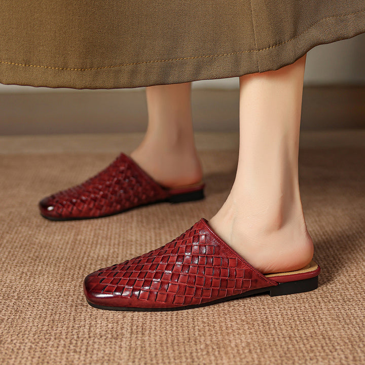 Nevia Genuine Leather Mules