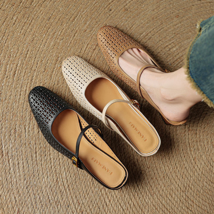 Arlen Genuine Leather Mary Jane Mules