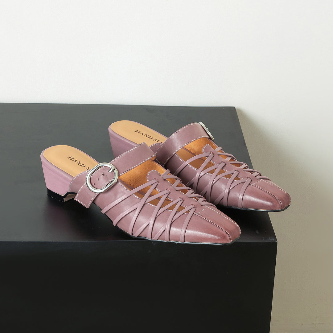 Meira Genuine Leather Mules