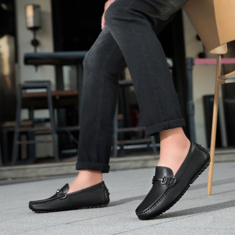 Breco Genuine Leather Moccasin Loafers