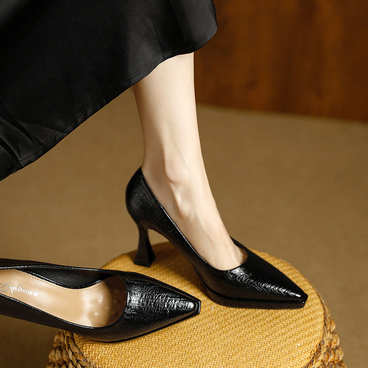 Marla Glossy Leather Platform Heels