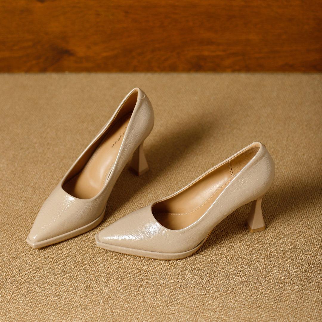 Marla Glossy Leather Platform Heels