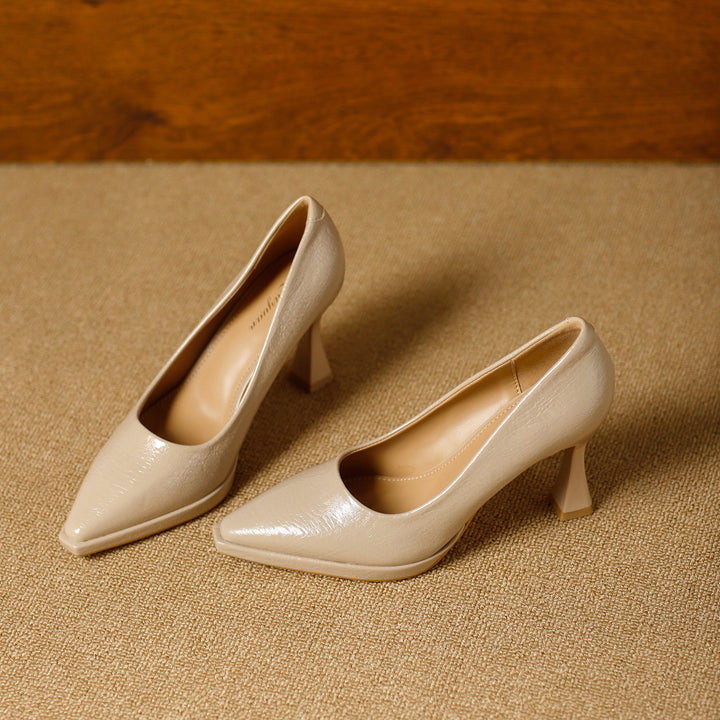 Marla Glossy Leather Platform Heels