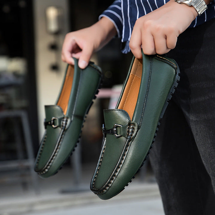 Breco Genuine Leather Moccasin Loafers