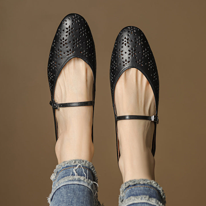 Orissa Genuine Leather Mary Jane Mules