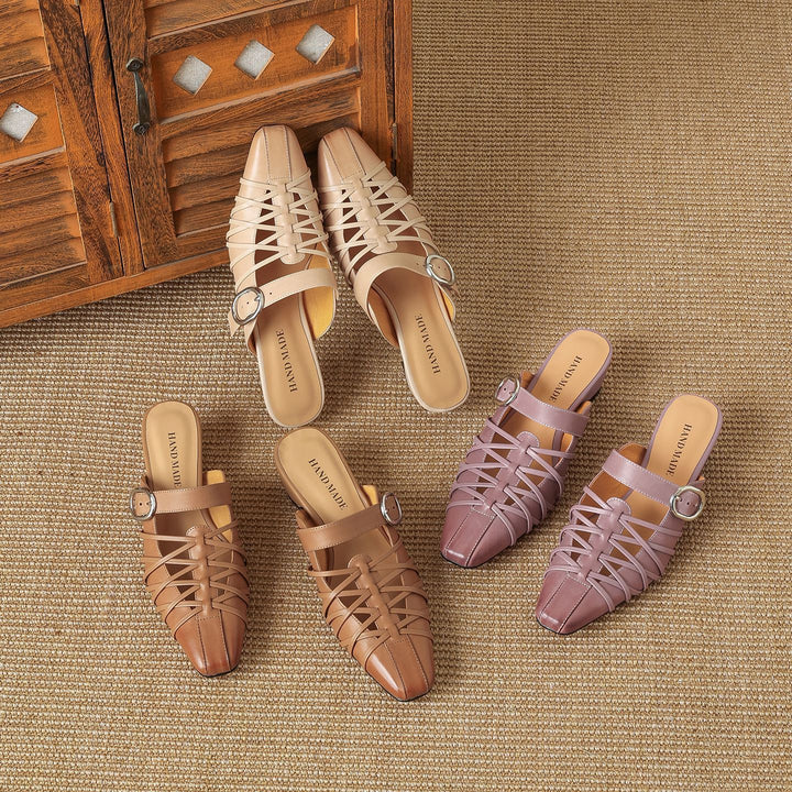 Meira Genuine Leather Mules