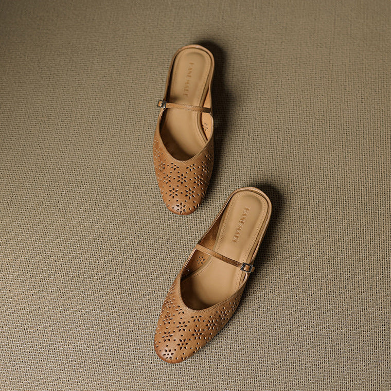 Orissa Genuine Leather Mary Jane Mules