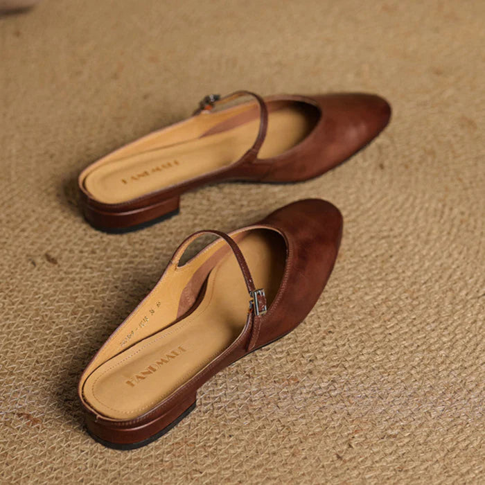 Julea Genuine Leather Mary Jane Mules