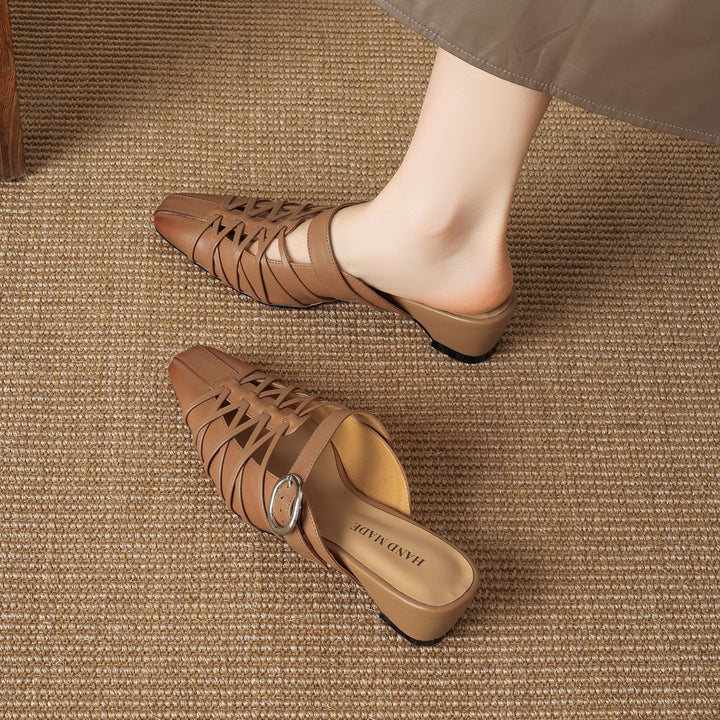Meira Genuine Leather Mules