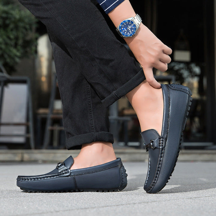 Breco Genuine Leather Moccasin Loafers