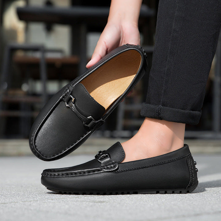 Breco Genuine Leather Moccasin Loafers