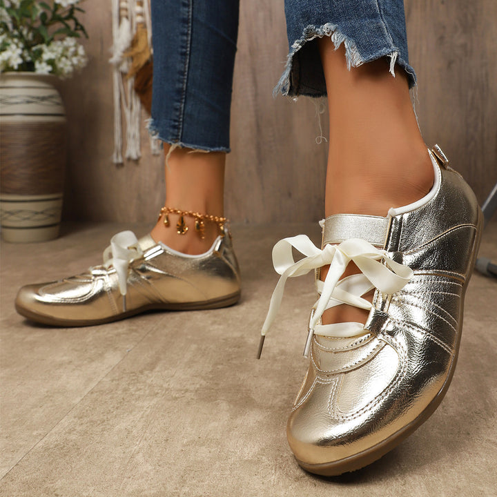 Delya Metallic Leather Shoes