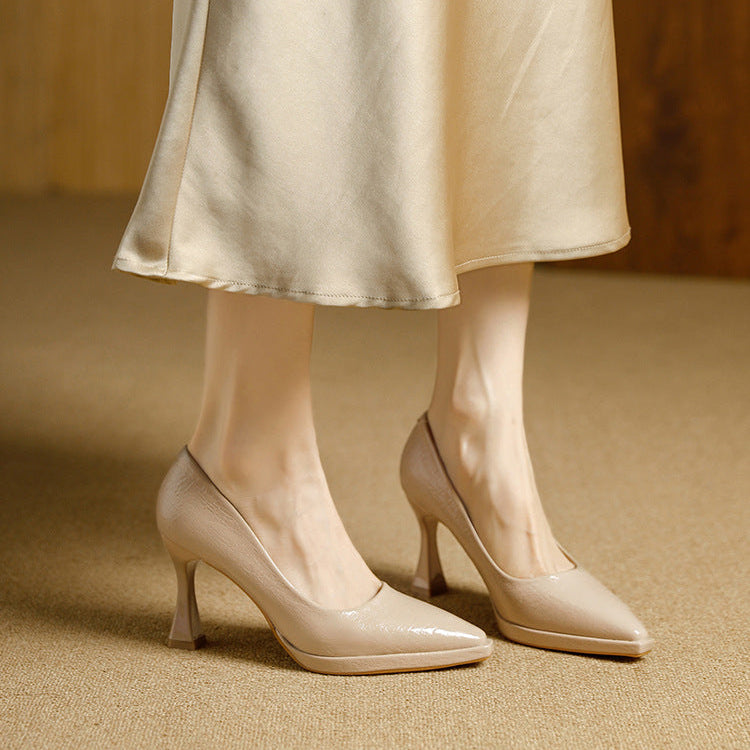 Marla Glossy Leather Platform Heels