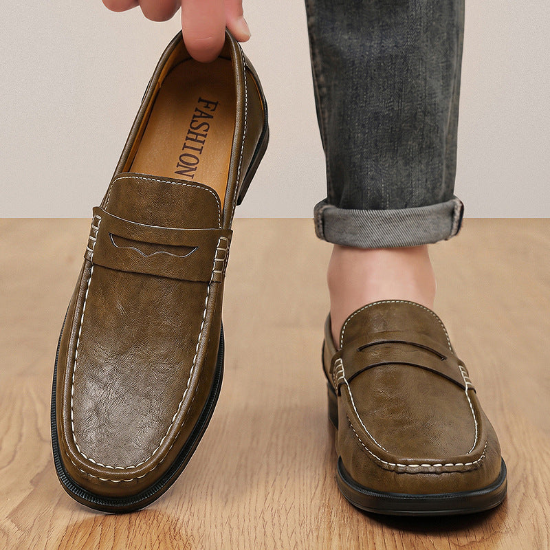 Elvor Cowhide Leather Penny Loafers