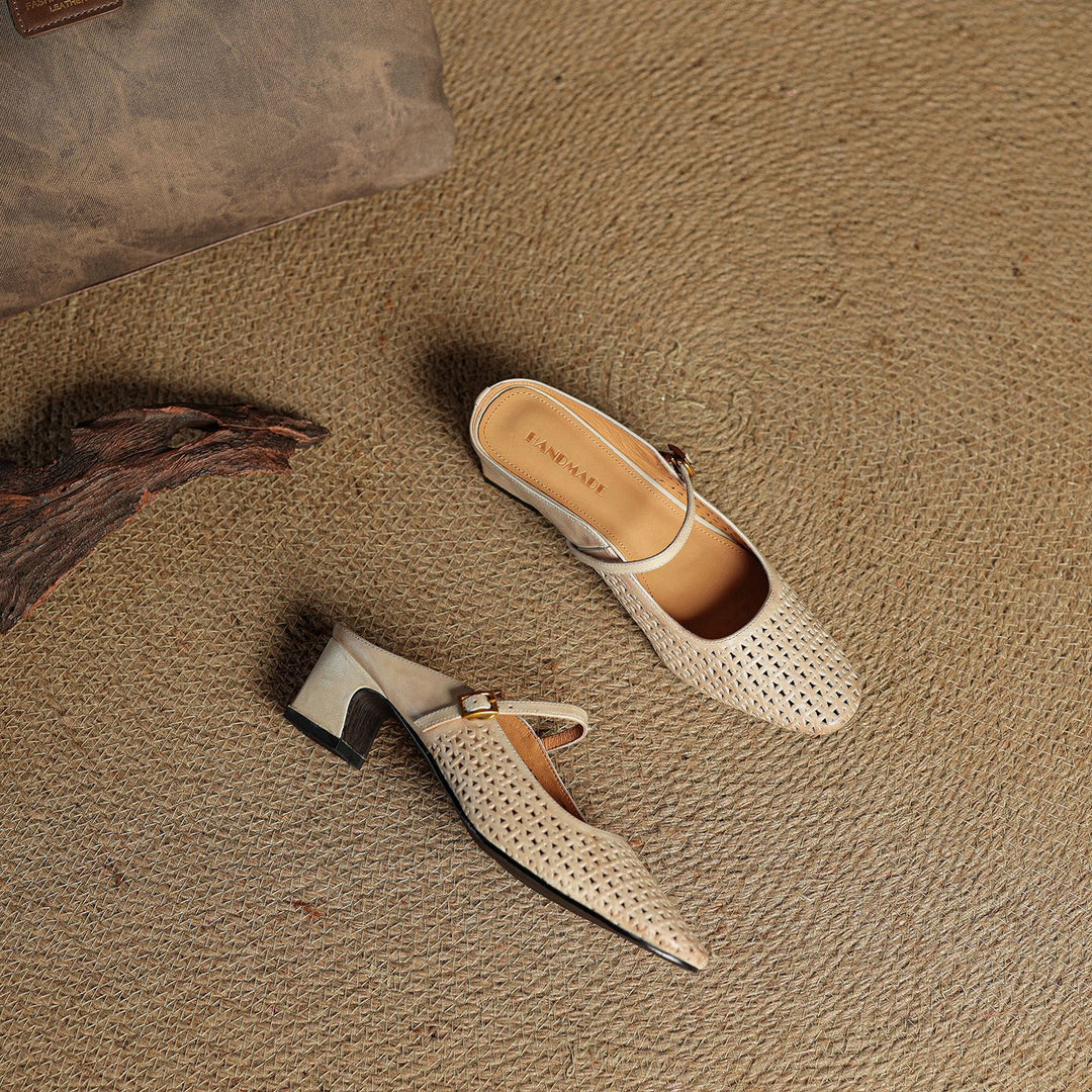 Arlen Genuine Leather Mary Jane Mules