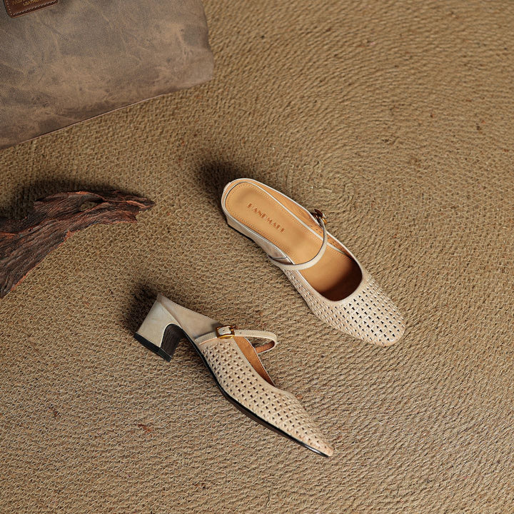 Arlen Genuine Leather Mary Jane Mules